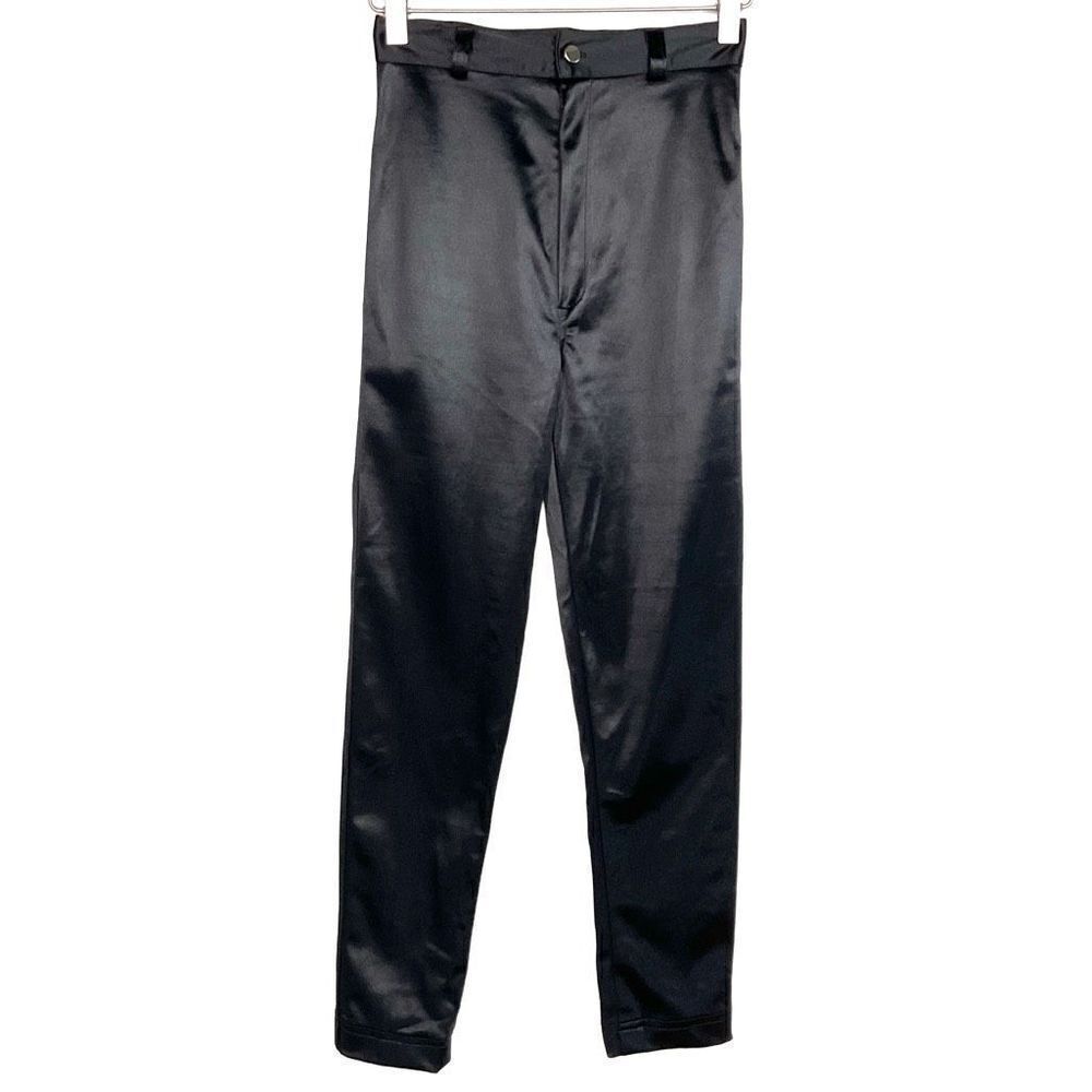 Frederick’s of Hollywood Vintage Black Satin Skinny Pants 5